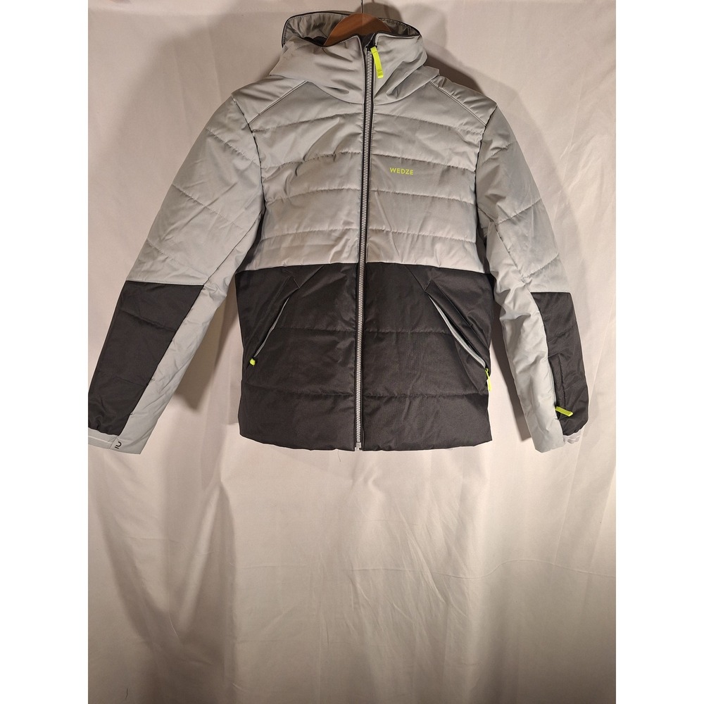Wedze Decathlon Kids Piste 180 Ski Jacket Gray Black Waterproof 5000mm Size 12Y